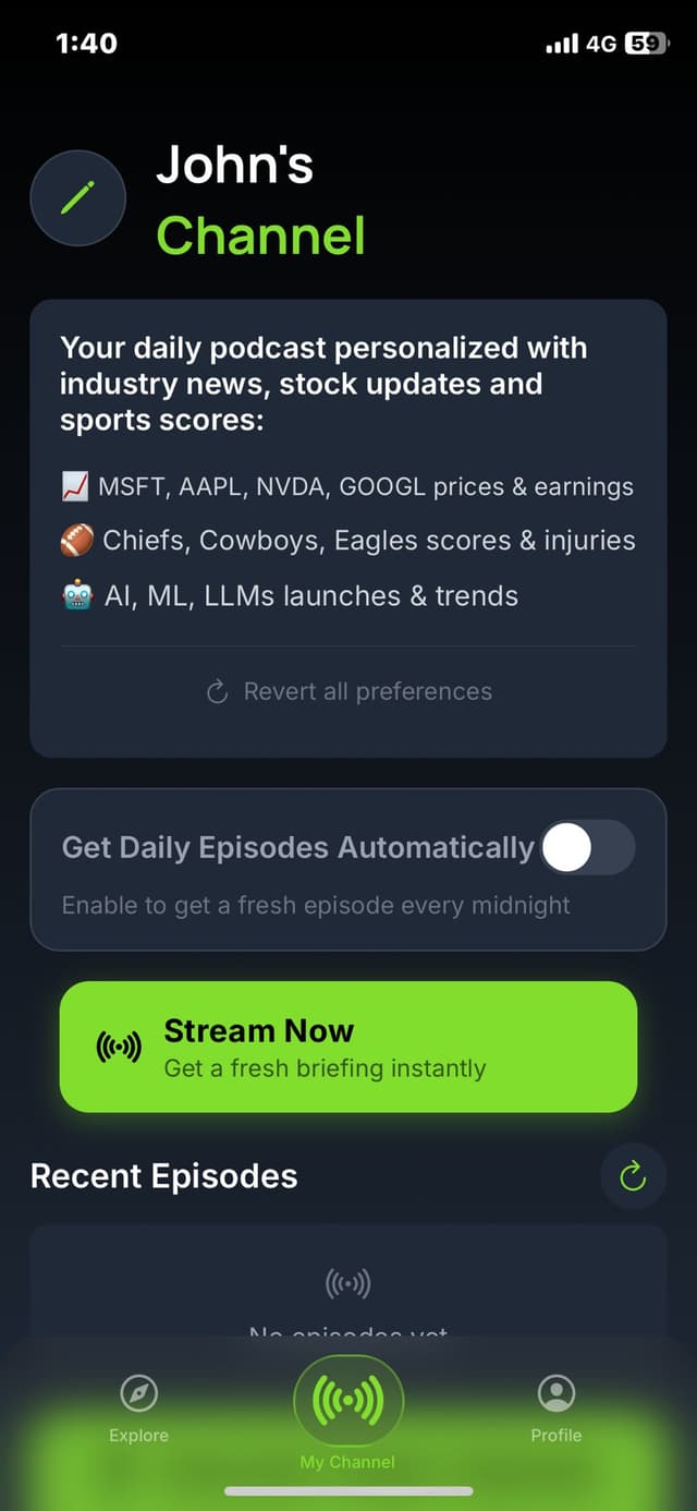 A Podcast That
Knows You